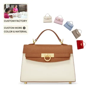 Custom Label New Trendy Contrast Color Womens Handbags Pu Leather Flap Handbags Fashion Design Vegan Ladies Hand Bags