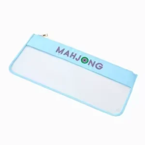 Custom Large Size Clear American Embroidery Mahjong Tiles Storage Bag Transparent Mahjong Tiles Cosmetic Bag