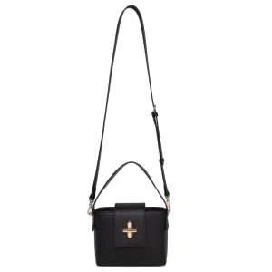 Custom Lock Flap Square Crossbody Bags for Women Fashion Leather Designer Bags With Adjustable Shoulder Strap and Handle Handbag