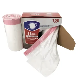 Custom Logo Bin Liner Hdpe Scented Drawstring Garbage Bag with Drawstring Tall Kitchen Drawstring Trash Bags 13 Gallon Garbage