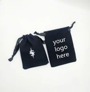 Custom Logo Canvas Cosmetic Bag Large Capacity Drawstring Makeup Pouch Zipper Foldable Jewelry Storage Bag for Daily Use Travel