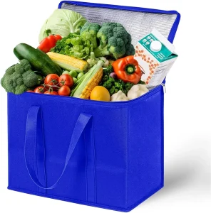 Custom Logo Collapsible Canvas Non Woven Waterproof Aluminum Foil Thermal Insulated Food Delivery Picnic Cooler Bag With Logo