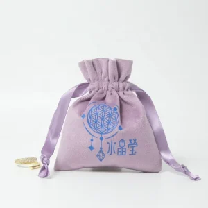 Custom Logo Cute Mini Velvet Gift Drawstring Pouch Jewelry Bag