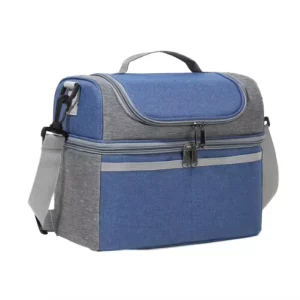Custom Logo Double Layer Color Block Insulated Cooler Bag Simple and Stylish Can Be Worn Crossbody or Carried Lunch Bag
