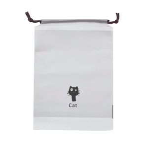 Custom Logo Drawstring Bag Frosted Plastic Packaging Bag Gift Pouch For Apparel Boutique Handbag Dust Bag
