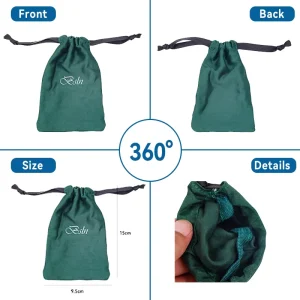 Custom Logo Drawstring Velvet Bag Velvet Pouch for Jewelry Gift Packaging and Storage Dust Bag