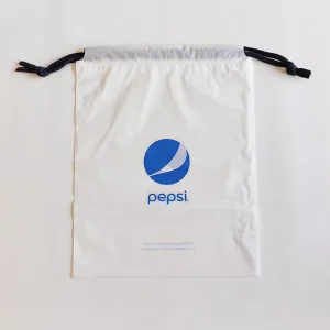 Custom Logo Durable Eco Friendly Clothes Make up Packaging Pouch Plastic Frosted Square Bottom Skin Care Drawstring Bags