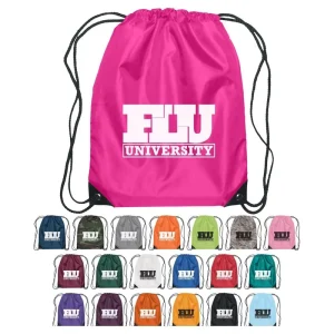 Custom Logo Eco Friendly Polyester Handmade Promotional Small Fun Style Sports Gym Drawstring Backpack for Men