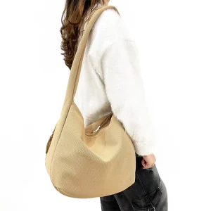 Custom Logo Fashion Large Capacity Hobo Crossbody Bag Zip Light Weight Mesh Women’s Shoulder Bag Spring Autumn Winter