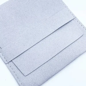 Custom Logo Fashion Packaging Microfiber Suede Jewelry Pouch Bags for Necklaces Rings and Bracelets