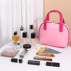 Custom Logo High-End Luxury Large Capacity Portable Travel Makeup Bag PU Skincare Product Storage Cosmetic Bags