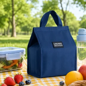 Custom Logo Insulated Lunch Bag Waterproof Oxford Fabric Reusable Lunch Tote for School Office Picnic