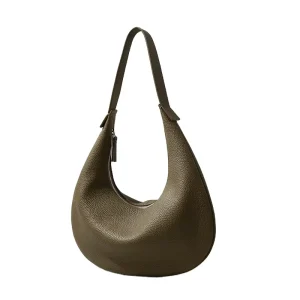Custom Logo Ladies Handbags Simple High Quality Crossbody Bag Genuine Leather Women Hobo Shoulder Bags