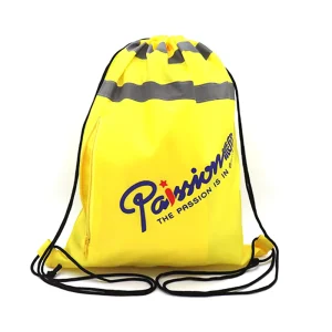 Custom Logo Large Capacity Waterproof Polyester 210D 420D Sport Drawstring Bag for Gym Sports Travel