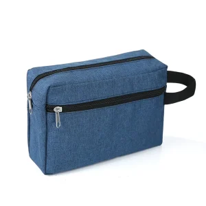 Custom Logo Oxford Cloth Zipper Storage Bag Makeup Tools Pencil Case Toiletry Pouch Home Travel Handled Gift