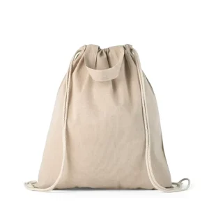Custom Logo Personalized Soft Fabric Calico Canvas Cotton Drawstring Bag with Double String