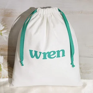 Custom Logo Printed Large Cotton Canvas Drawstring Bag for Shoe Clothes Shopping Reusable Cotton Packaging Dust Bag