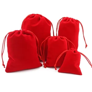 Custom Logo Printed Velvet Jewelry Bag for Display and Gift Packaging