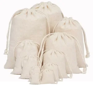 Custom Logo Recyclable Cotton Canvas Pouch Dust Bag for Clothing and Handbags in Different Sizes