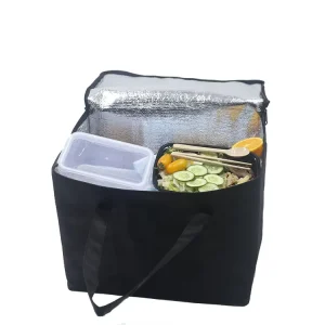 Custom Logo Reusable Grocery Thermal Insulation Bag Non Woven Insulated Lunch Cooler Food Bag