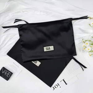 Custom Logo Satin Drawstring Bags Packing Pouches for Business Promotional