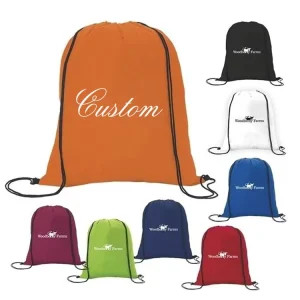 Custom Logo Sublimation Printed Geometric Pattern Nylon Polyester Drawstring Backpack Unisex Fashion Style String Waterproof