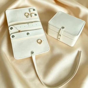 Custom Logo Velvet Faux Suede Envelope Pouch with Buckle Closure Foldable Microfiber Necklace Pouch Bag Jewelry Gift Box Storage