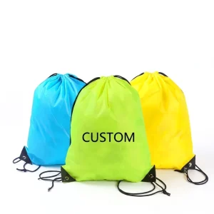 Custom Logo Waterproof Nylon Swim & Workout Drawstring Bags Personalized Colorful Options Unisex Drawstring Bag