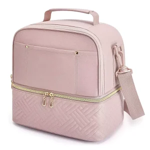 Custom Lpgp Large Capacity Food Insulation Cooler Bag with Double Ice Bag Waterproof Shoulder Mummy Lunch Bag