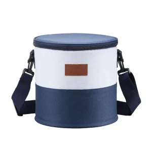 Custom Lunch Bag Cylindrical Bucket Design Large Capacity Insulated Hand Carrying Cooler Bag