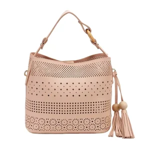 Custom Luxury Famous Brands Women’s Fashion Handbags Two Straps Pu Leather Zipper Closure Hollow Design Portable for Daily