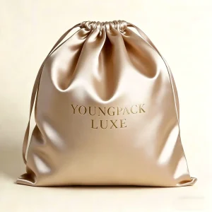 Custom Luxury Silk Satin Dust Bag Wig Handbag Shoe Hats Packaging Gift Storage Bags Drawstring Pouch