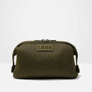 Custom Mesh Cloth Bag Cosmetics Organized Ventilation Neoprene Travel Toiletry Bag Women’s Makeup Bag
