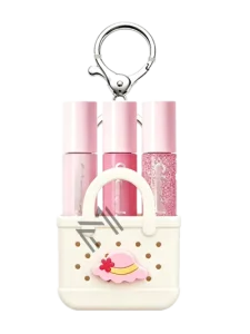 Custom Mini Makeup Bag with Keychain for Small Lipstick Portable Cosmetic Pouch for Daily