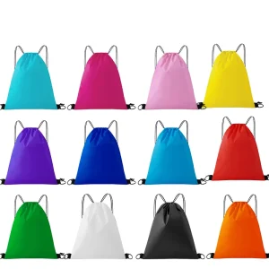 Custom Multi Purpose Bohemian Polyester Drawstring Backpack Storage Bag Printed Logo Letterpress Promotional Sportpacks