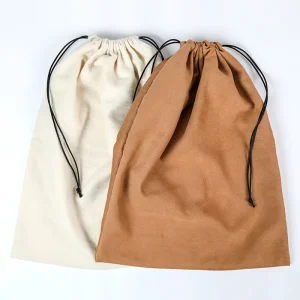Custom OEM Cotton Fabric Storage Shopping Bag Travel Drawstring Velour Packaging Reusable Dust Protection