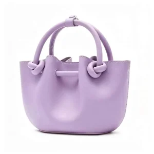Custom OEM ODM Cute Pleated Tote Small Handbag Simple Two in One Bag Women Shoulder Bags with Knot
