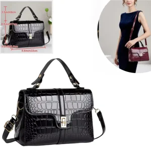Custom PU Leather Mini Crossbody Bag Women Single Strap Waterproof Sling Shoulder Handbag Solid Color Vintage Style Fall