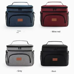 Custom Portable Waterproof Camping Picnic Bag with Shoulder Strap Foldable Thermal Cooler Lunch Bag for Families