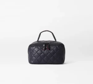 Custom Premium Cosmetic Bag With Handle Puffy Makeup Pouch Quilted Women Makeup Fashionable Trend Travel Toiletry Cosmetic Bag