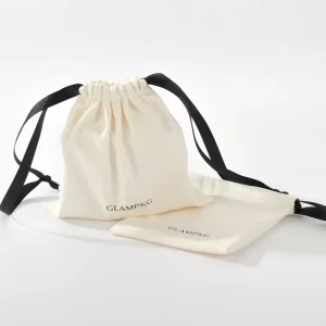 Custom Print Logo Cotton Muslin Drawstring Pouch Eco Cotton Linen Bag for Cosmetic Shampoo Jewelry Travel Storage Pouch