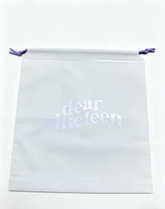 Custom Printed Drawstring Closure Plastic CPE Bags With Cotton Rope Drawstring for Gift Clothing Book Garment