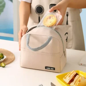 Custom Reusable Thermal Insulated Lunch Cooler Bag Waterproof Food Tote with Zipper Closure Insulated Lunch Bag