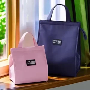 Custom Size Box Bags Tote Food Oxford Non Woven Bags Fresh Thermal Pouch Waterproof Insulated Bags with Rubber