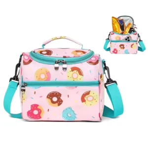 Custom Thermal Insulation Cases Cooler Pack Bento Kids Lunch Box Double Layer Unicorn Design Thermo Lunch Bag for School Girls
