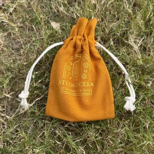 Custom Thick Cotton Drawstring Pouch Drawstring Cotton Bags with Rope Small Dust Drawstring Bag