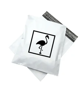 Custom Transparent Biodegradable Flat Bag for Apparel Packaging Drawstring Closure Customizable Size