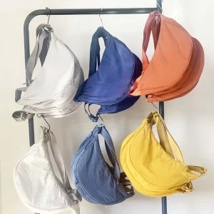 Custom Vintage Casual Fashion Multifunctional Shoulder Bag Half Moon Dumpling Bag Lightweight Crossbody
