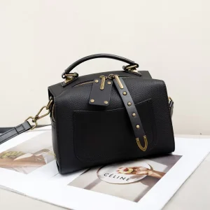 Custom Vintage Genuine Leather Pillow Bags Fashion Ladies Crossbody Shoulder Handbags Women Single Strap Chains