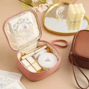 Custom Waterproof Cosmetic Bag High Quality PU Bag Durable Storage Makeup Bag